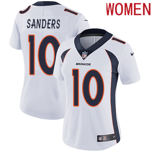 2019 Women Denver Broncos #10 Sanders white Nike Vapor Untouchable Limited NFL Jersey